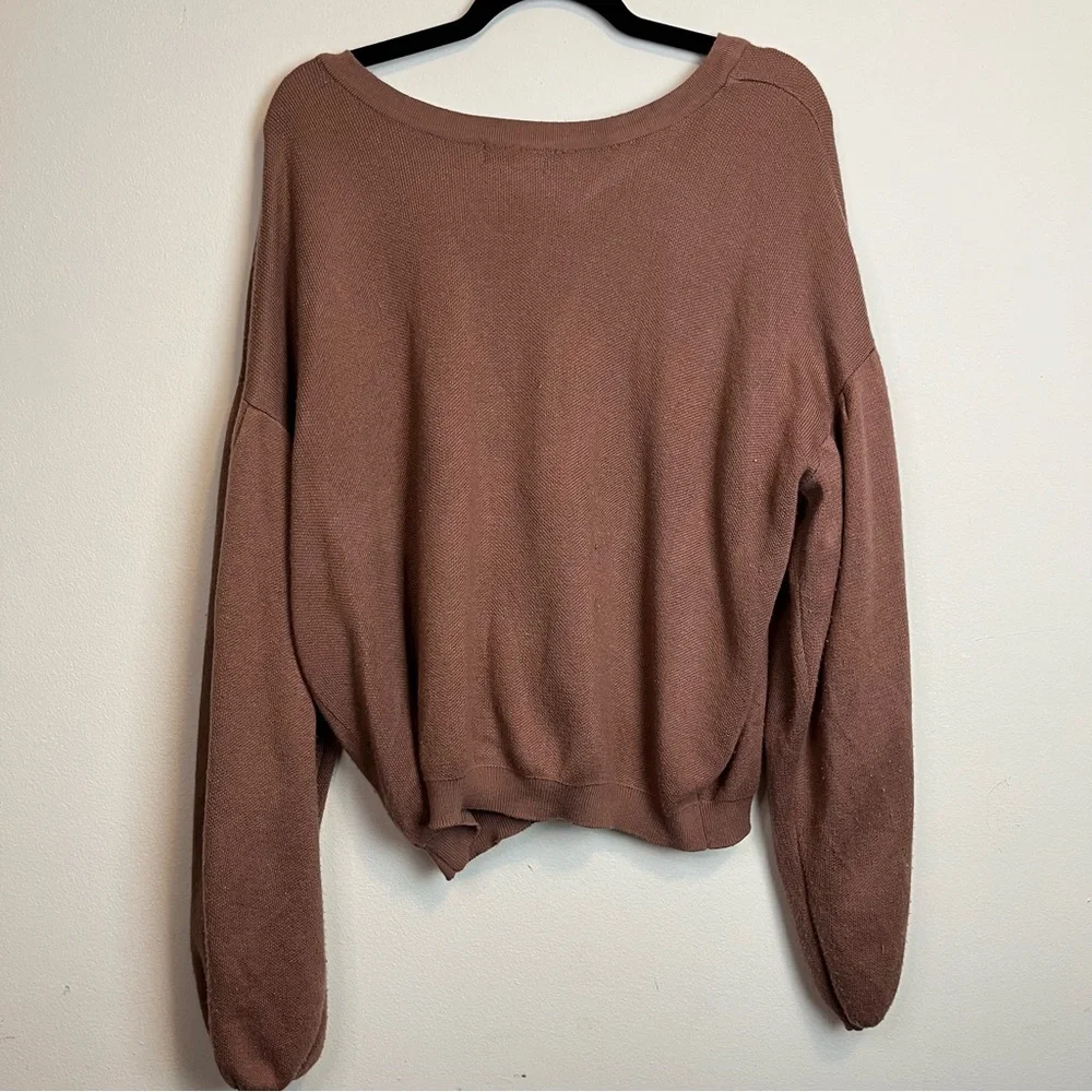 POOF Mauve Balloon Sleeve Long Sleeve Sweater Size XL Women - Picture 5 of 8
